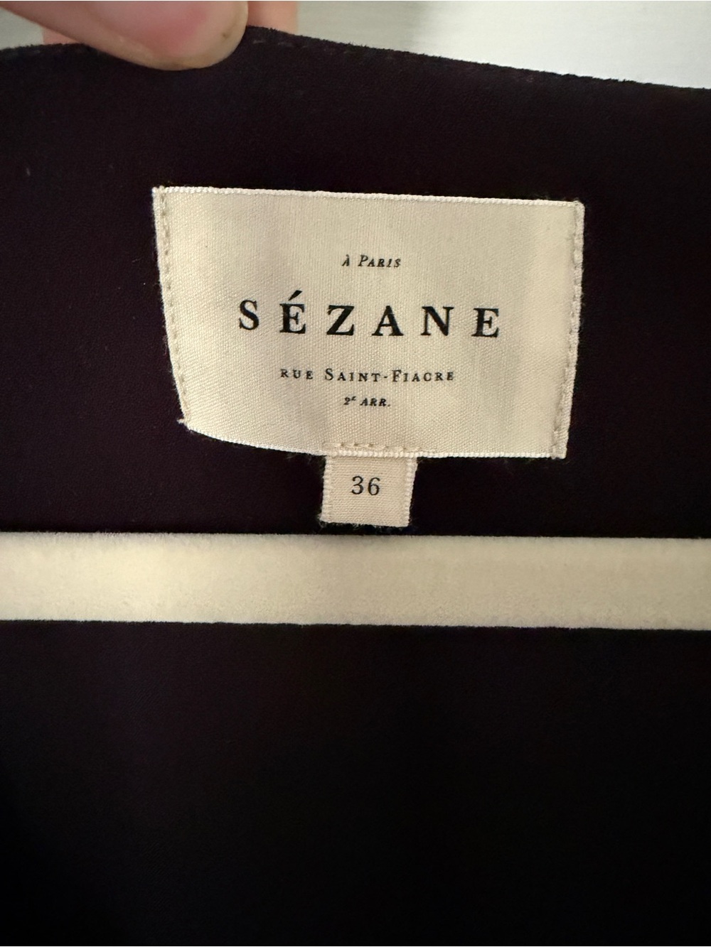 Sezane Button Front Black Dress - Picture 4 of 4
